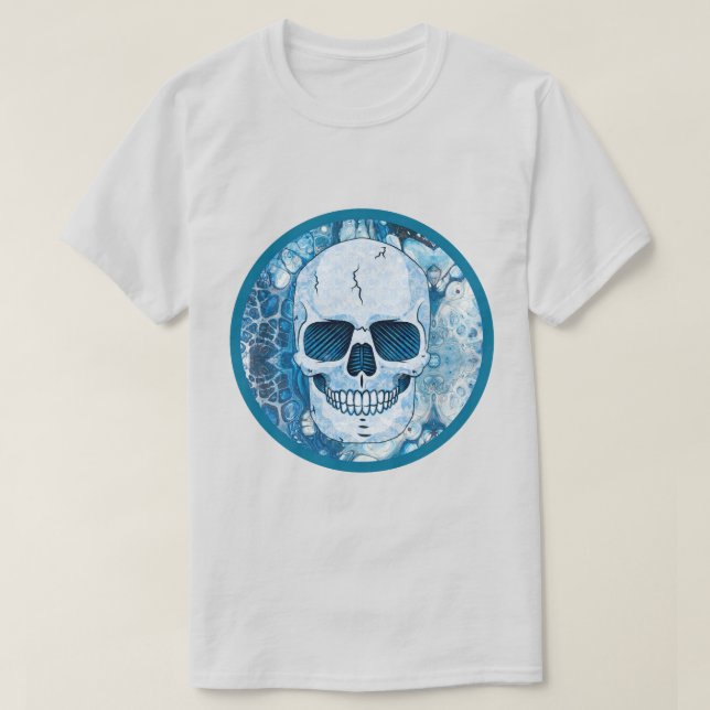 Camiseta Legal crânio azul (Frente do Design)