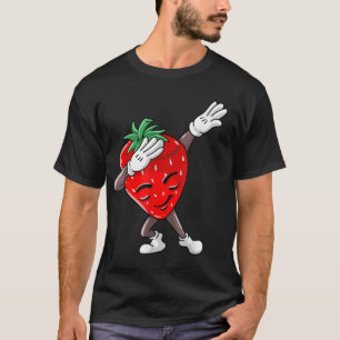 Camiseta Legal Dabbing Strawberry Engraçado Dancer Sweet Fr