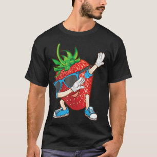 Camiseta Legal Dabbing Strawberry Engraçado Dancer Sweet Fr
