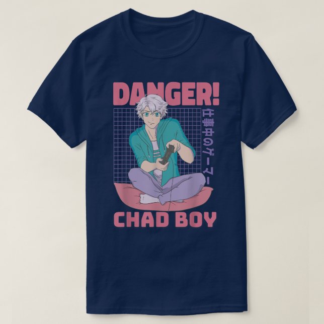Camiseta Legal Danger Anime Boy, Lendário Gamer Boy Tee (Frente do Design)