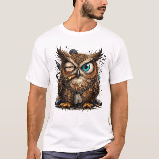 Camiseta Legal de Coruja Streetwear – Design de Es