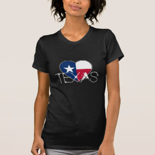 Camiseta legal de Texas para meninas com coração &