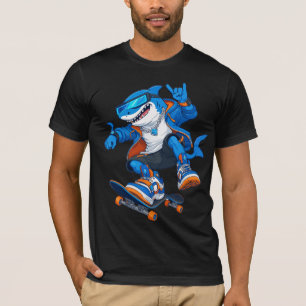 Camiseta Legal de Tubarão de Desenho Animado Stree