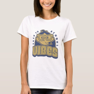 Camiseta Legal de volta à Arte de Cartoon Vibes da Escola