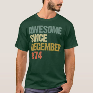 Camiseta Legal desde dezembro de 1974 Presente retrô Vintag