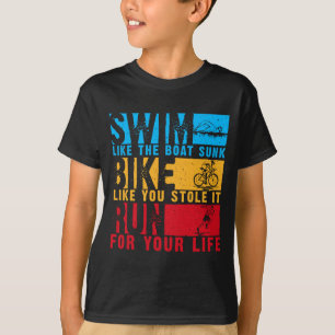 Camiseta Legal design de triatlo para homens mulheres nataç