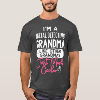 Camiseta Legal Dia de as mães de metal detectando vovó