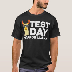 Camiseta Legal Dia de Teste para Mulheres Llama Masculinas