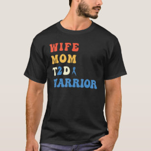 Camiseta Legal Diabetes do Tipo 2 do Guerreiro T2D