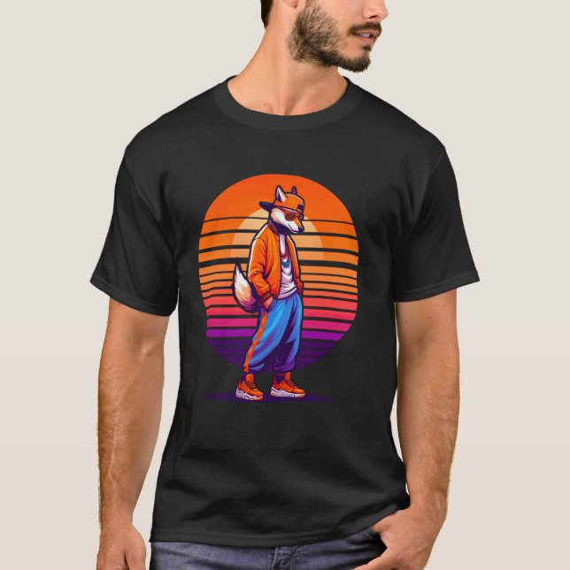 Camiseta Legal Dingo Moderno Estilo Urbano Sunset Retro Art (Frente)