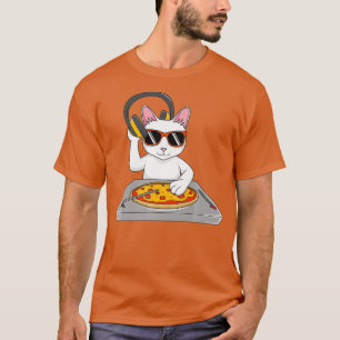 Camiseta Legal DJ Cat Pizza Presente Para Homens Meninas En