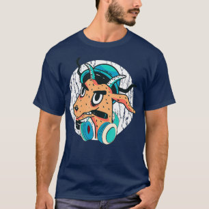 Camiseta Legal DJ Goat com Fones de ouvido Goat Fans