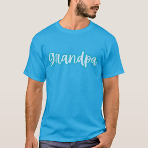 Camiseta Legal e divertido Vovô de Texto Azul para Vovô Hom