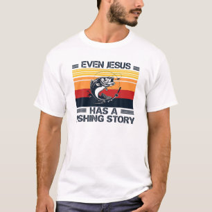 Camiseta Legal E Engraçada Pesca Cristã. Até Jesu.S. Tem