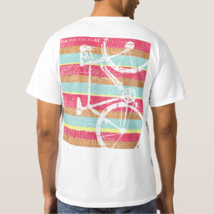 Camiseta legal e listrada, bike-cultura, bicicleta gráfica