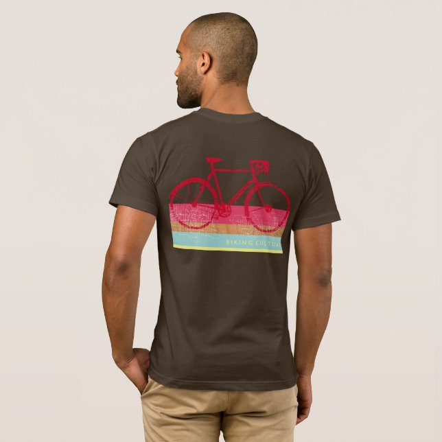 Camiseta legal e na moda, bicicleta inspirada, bicicleta ve (Parte Traseira Completa)