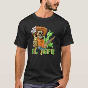 Camiseta Legal El Jefe Sugar Skull Men México Dia de Los Mu