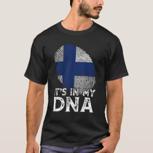 Camiseta Legal Está no meu DNA Finlândia Sinalizador Patri