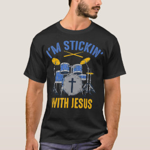 Camiseta Legal Eu Fico Com Jesus Cristo Cristão Engraçado