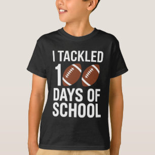 Camiseta Legal Eu Superei o Tema de Futebol Escolar de 100
