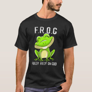 Camiseta Legal F.R.O.G. Confie em Deus   Cristão Engraçad