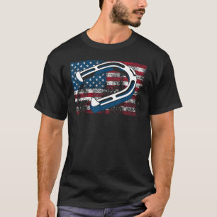 Camiseta Legal ferradura picando EUA Sinalizador Funny US P