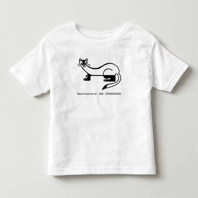 Camiseta Legal FERRET de pés negros - Caçador de cães da Pr (Frente)