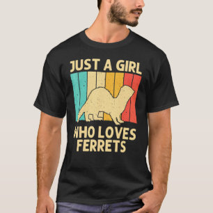 Camiseta Legal Ferret Para Meninas Crianças Proprietárias D