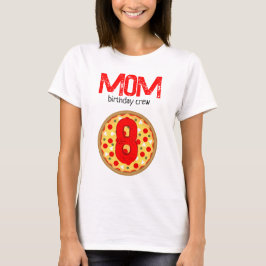 Camiseta Legal festa de pizza aniversário de criança mãe