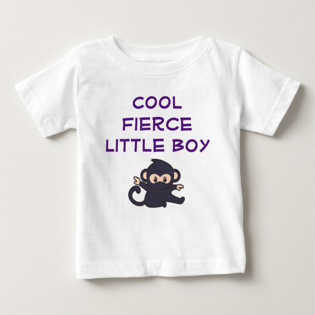 Camiseta Legal Fierce Boy Engraçado Cartoon Ninja Monkey (Frente)