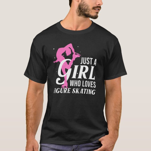 Camiseta Legal Figura Patinando Para Meninas Ice Skating Wi (Frente)