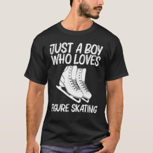Camiseta Legal Figura Patinando Para Meninos Giro De Ice Sk