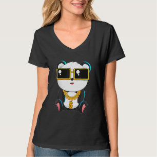 Camiseta Legal Gangsta Panda Bear Bling Bling Hip Hop Músic
