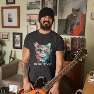 Camiseta Legal Gatinho de Pai de Gato engraçado com óculos