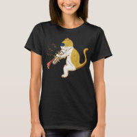 Legal Gato A Tocar O Hipster Hippy Clarinet Design