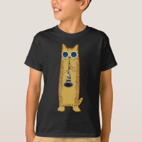 Legal Gato A Tocar O Hipster Hippy Clarinet Design