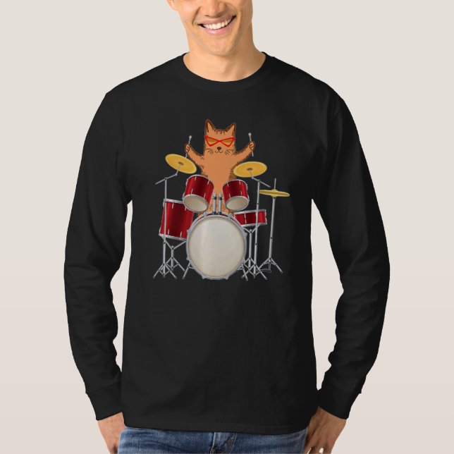 Camiseta Legal Gato De Bispia Hippy Tocando Seu Conjunto De (Frente)