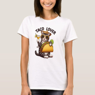 Camiseta Legal gato gostando do taco terça-feira