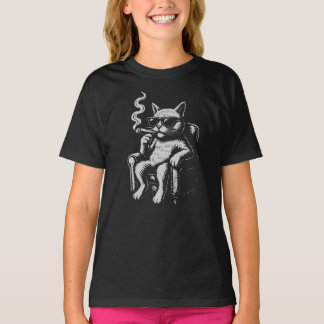 Camiseta Legal Gato Lounger com Charuto
