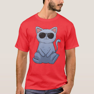 Camiseta Legal Gato Óculos de sol Gatos Família de óculos d