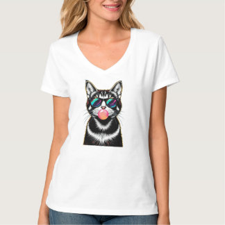 Camiseta Legal Gato Retroativo - Design de Arte Pop de Bubb