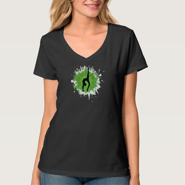 Camiseta Legal ginástica Cores Verdes Manipulando Rainha Mo (Frente)