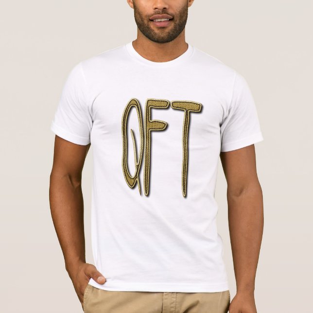Camiseta legal gíria da Internet de tendência QFT citada pa (Frente)