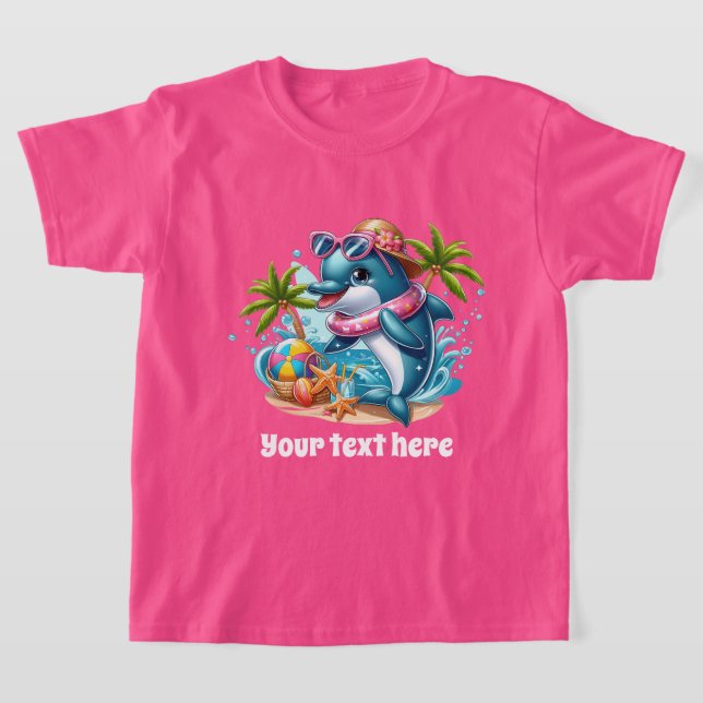 Camiseta Legal golfinho adiciona texto e piscinas (Postura )