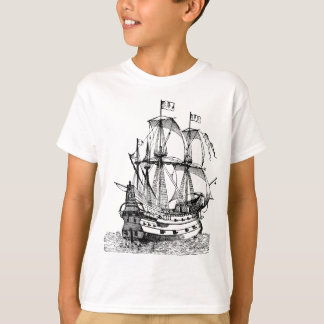Camiseta Legal Gráfico Velho Navio Pirata