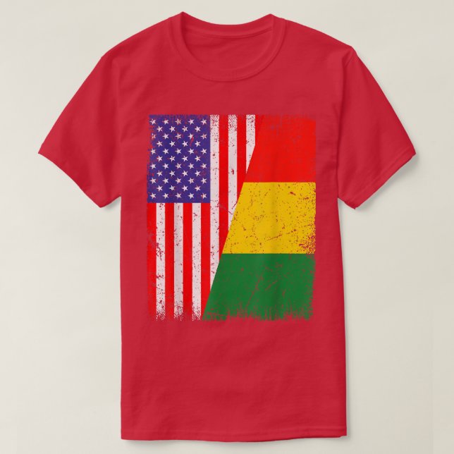 Camiseta Legal Guiné Sinalizador EUA Bandeira Americana Pat (Frente do Design)