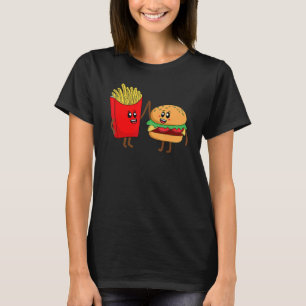 Camiseta Legal Hamburger Para Homens Mulheres Francesas Fri