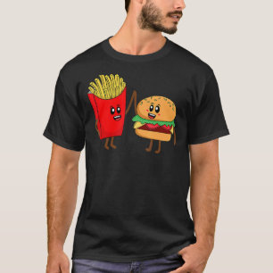 Camiseta Legal Hamburger Para Homens Mulheres Francesas Fri