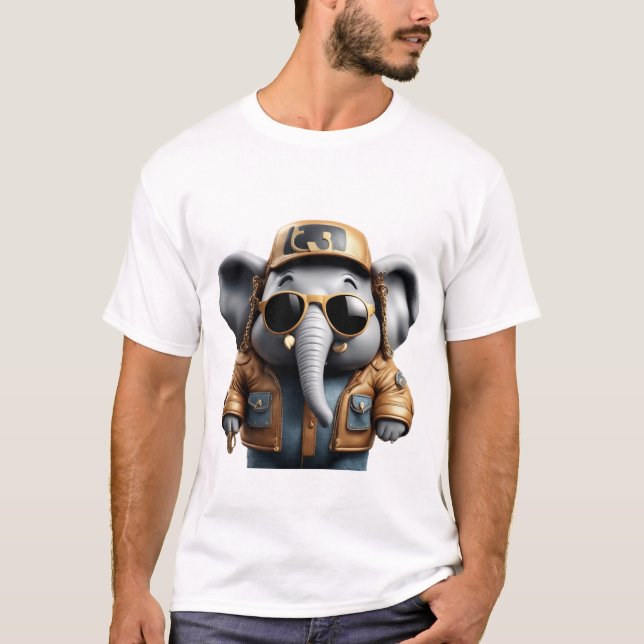 Camiseta Legal, Hip, Elefante Trendy (Frente)