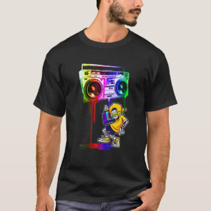 Camiseta Legal Hip Hop Música Cónica Skull Boombox Engra